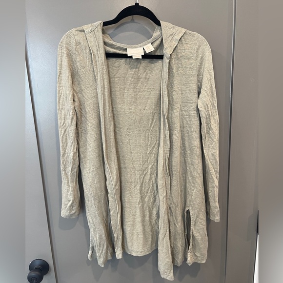 Cynthia Rowley 100% Linen Long Hoodie Sweater - Picture 1 of 3